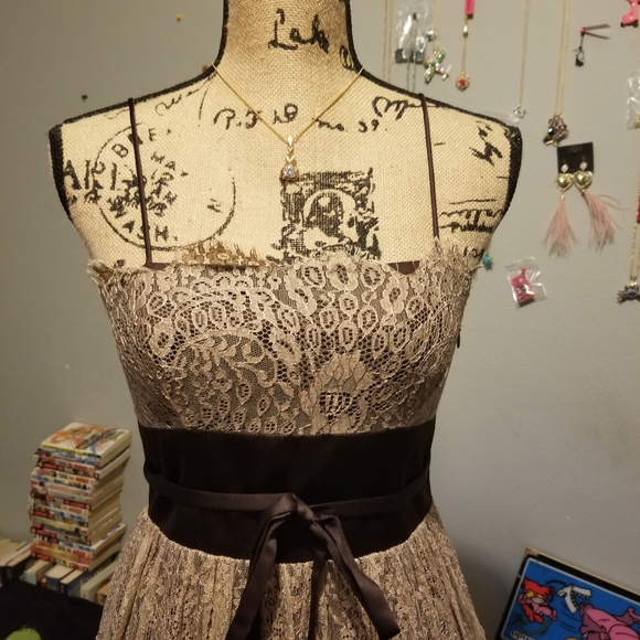 Laundry by Shelli segal tan lace frill dress - Picture 6 of 6